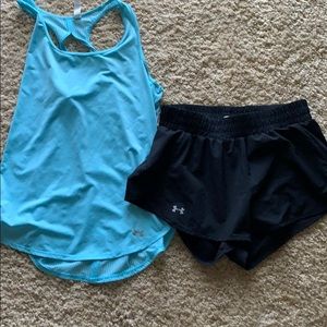 Under Armour shorts and tank